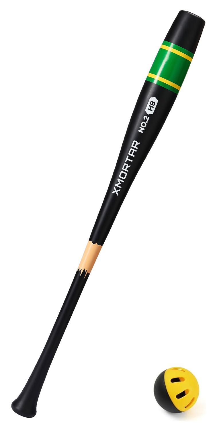 Xmortar T1 Pro Plastic Torpedo Bat for Backyard Baeball Game - 32 in / 12 oz (Black Pencil)