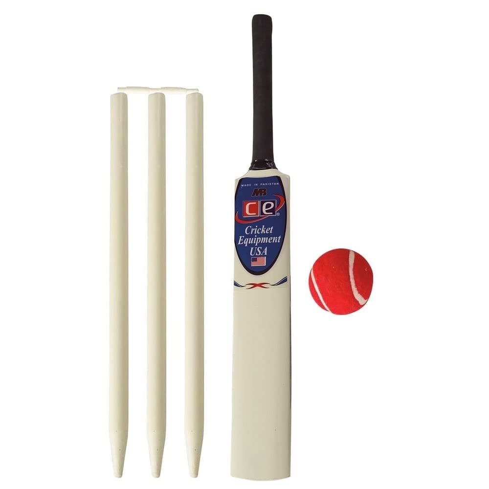 Junior Cricket Bat Set Wooden Gift Size 4, 6 By CE (Junior 4)