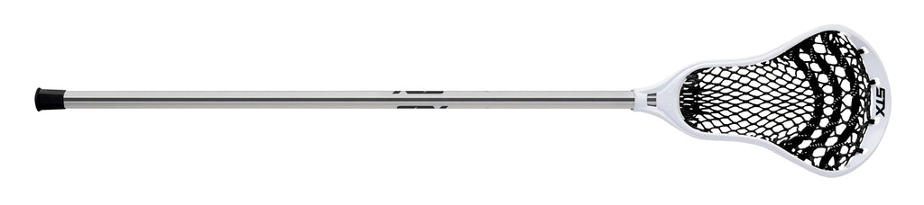 STX Lacrosse Stallion 50 Youth Lacrosse Complete Stick, Platinum/White, 39"
