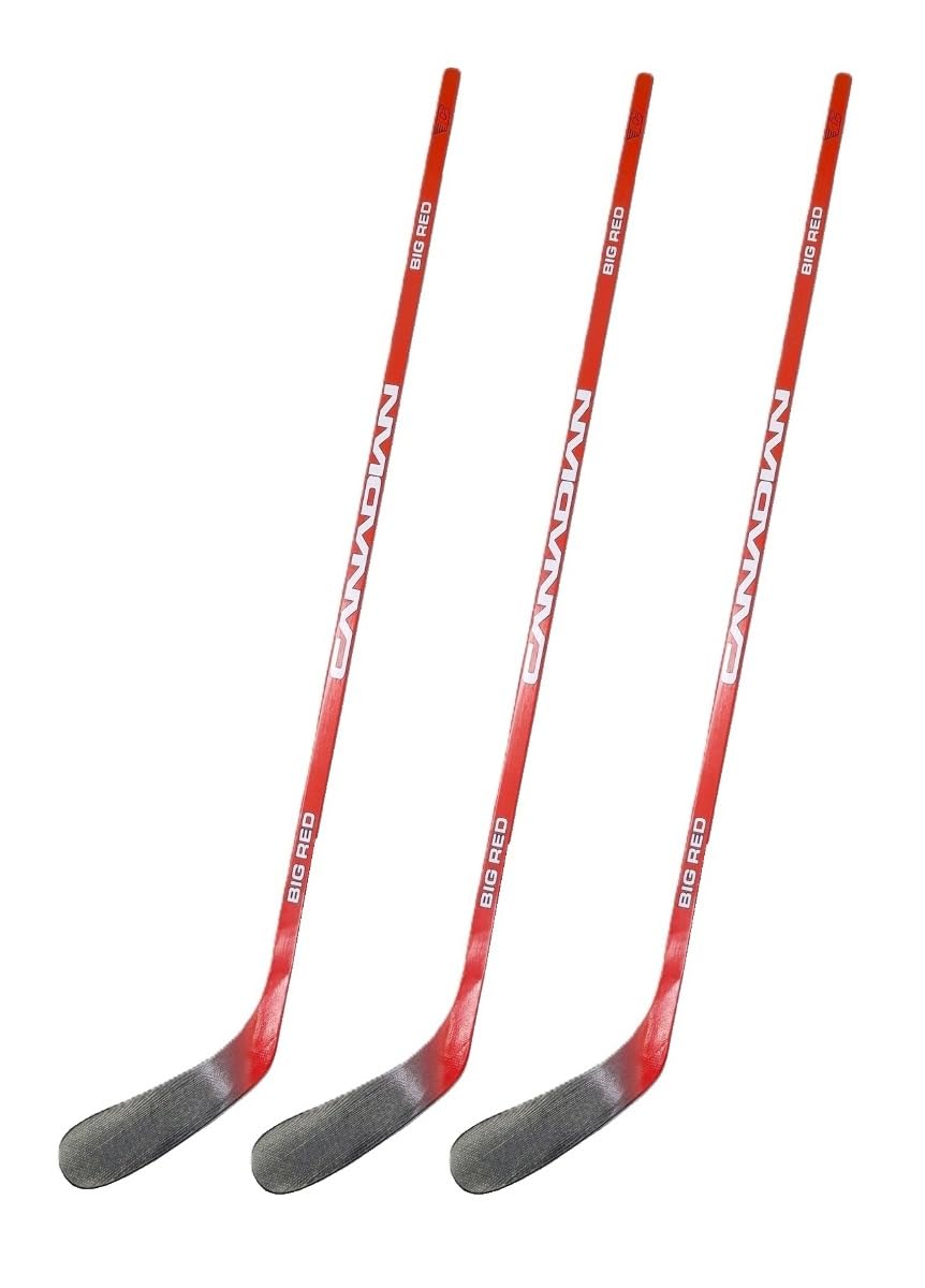 Canadian Big Red ABS Off-Ice Street Hockey Sticks - Senior | 3 Pack (Right)