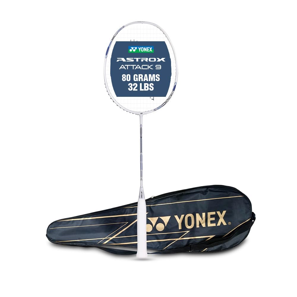Yonex Badminton Racquet Astrox Attack 9 Pearl White G4 4U(80GMS-32LBS) (Made in India)
