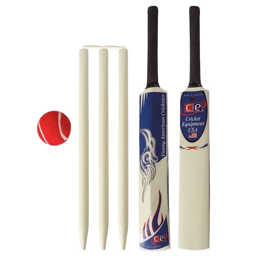Junior Cricket Bat Set Wooden Gift Size 4, 6 By CE (Junior 4)