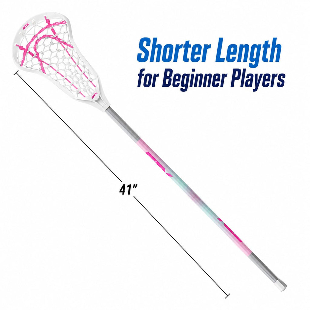 STX Crux 100 Girl's Lacrosse Stick, White