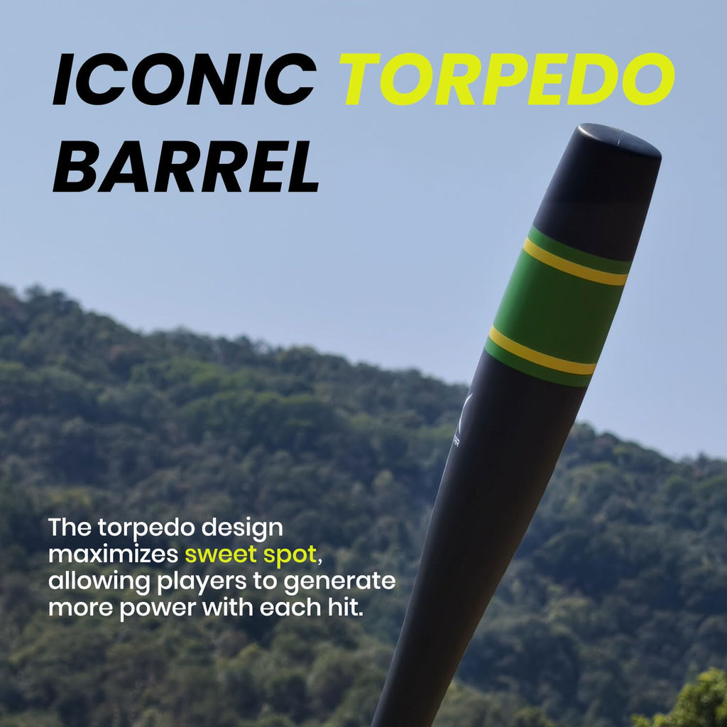Xmortar T1 Pro Plastic Torpedo Bat for Backyard Baeball Game - 32 in / 12 oz (Black Pencil)