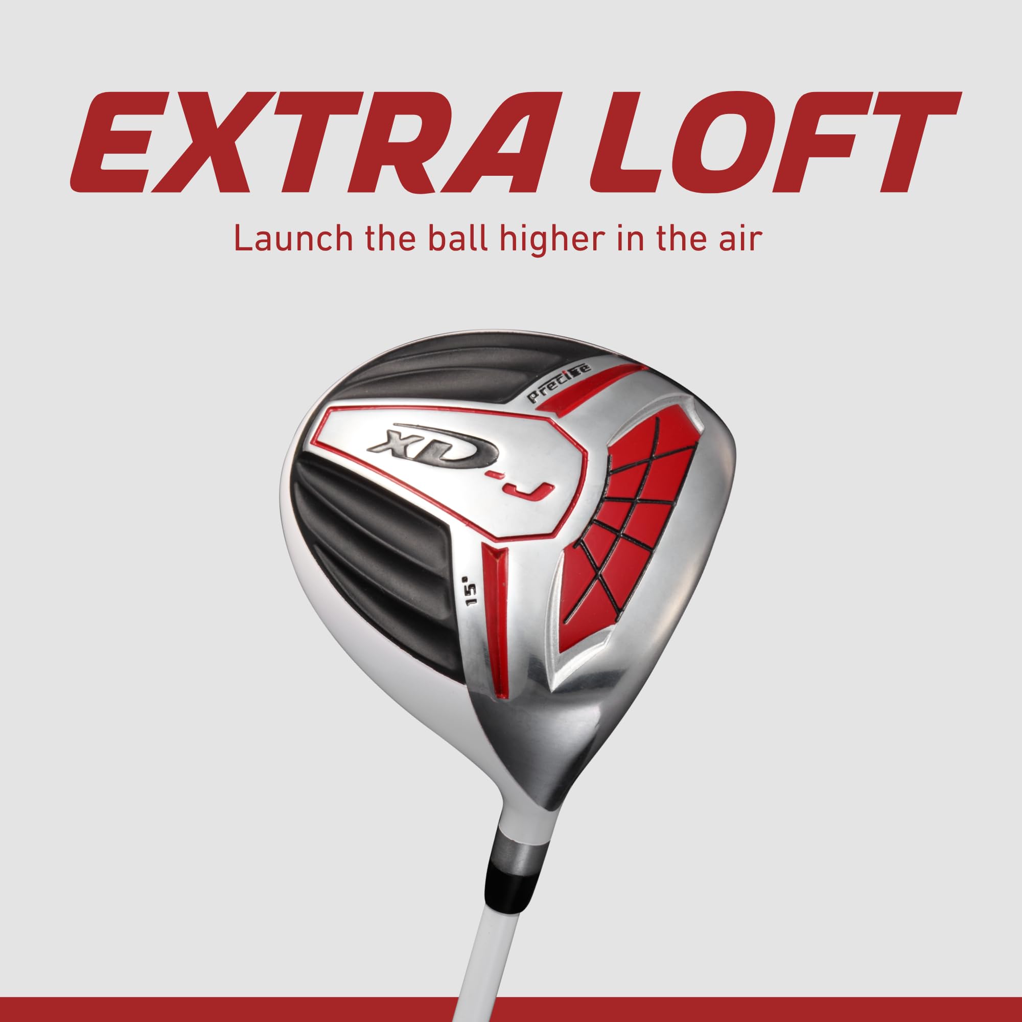 Precise XDJ - Junior Complete Golf Club Set - Red Ages 6-8, Right Hand