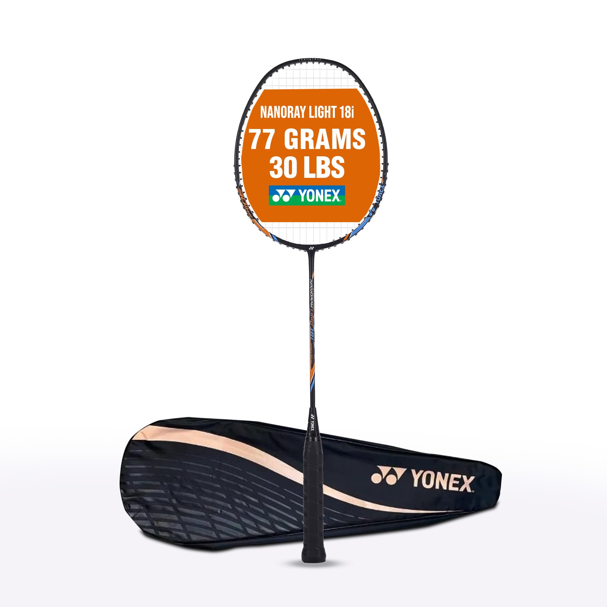 YONEX Nanoray Light 18i Graphite Badminton Racquet (Black)