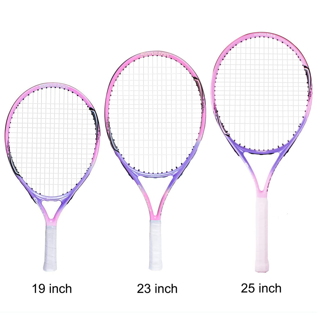 Senston 23" Tennis Racket for Kids Children Boys Girls Tennis Racquets Kids Tennis Racket Pink Color