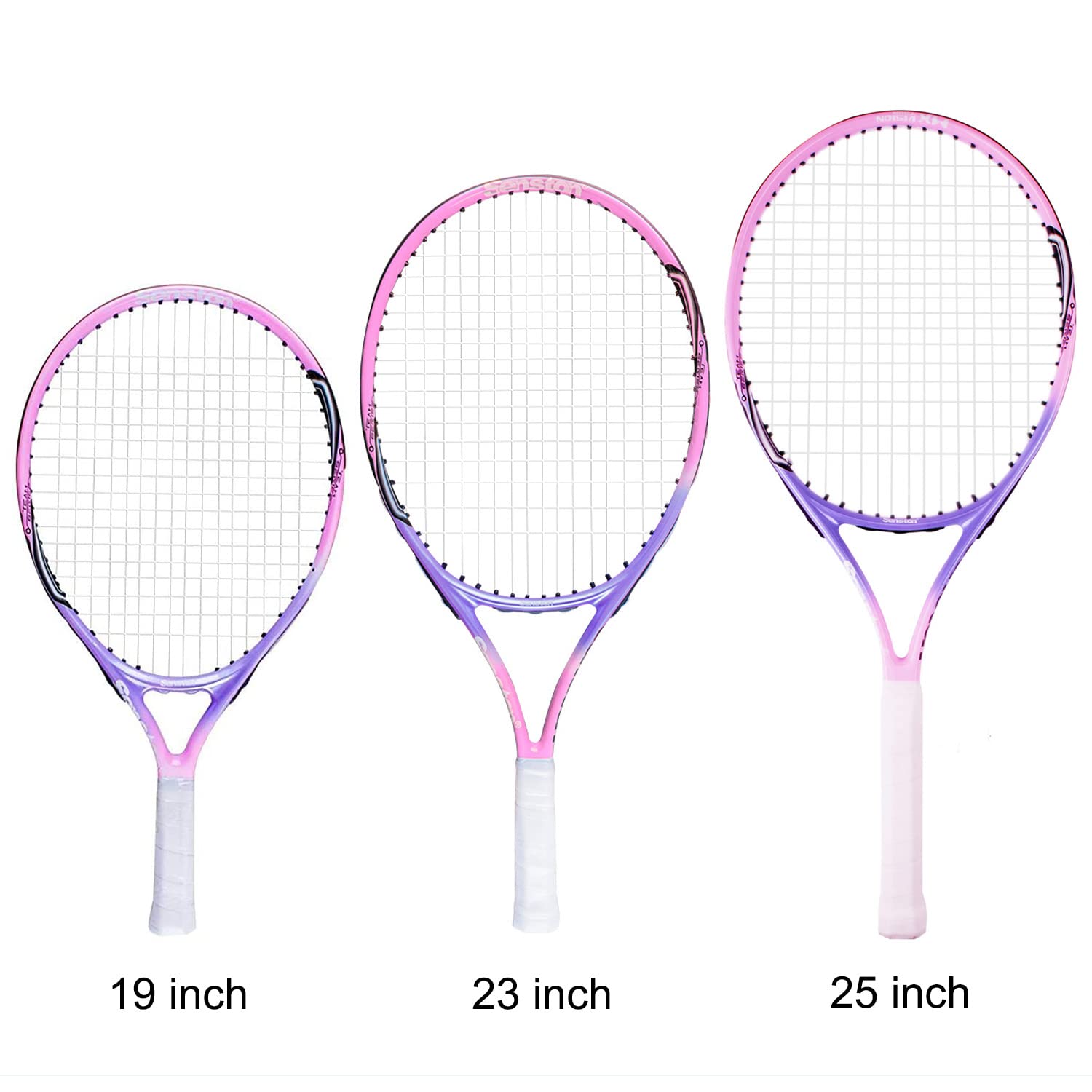 Senston 23" Tennis Racket for Kids Children Boys Girls Tennis Racquets Kids Tennis Racket Pink Color