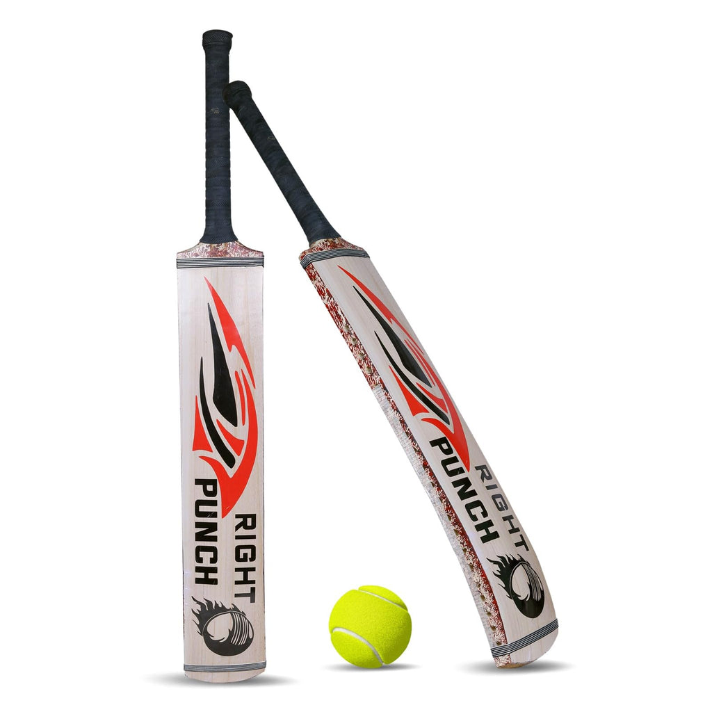 Cricket Bat for Tape Ball and Tennis Ball, Wooden, Short Handle, Adult and Kids Size (Adult)
