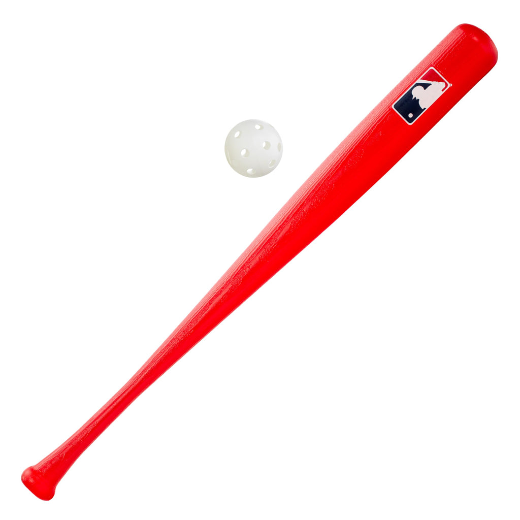 Franklin Sports MLB 30" Authentic Plastic Bat & Ball Set - Red