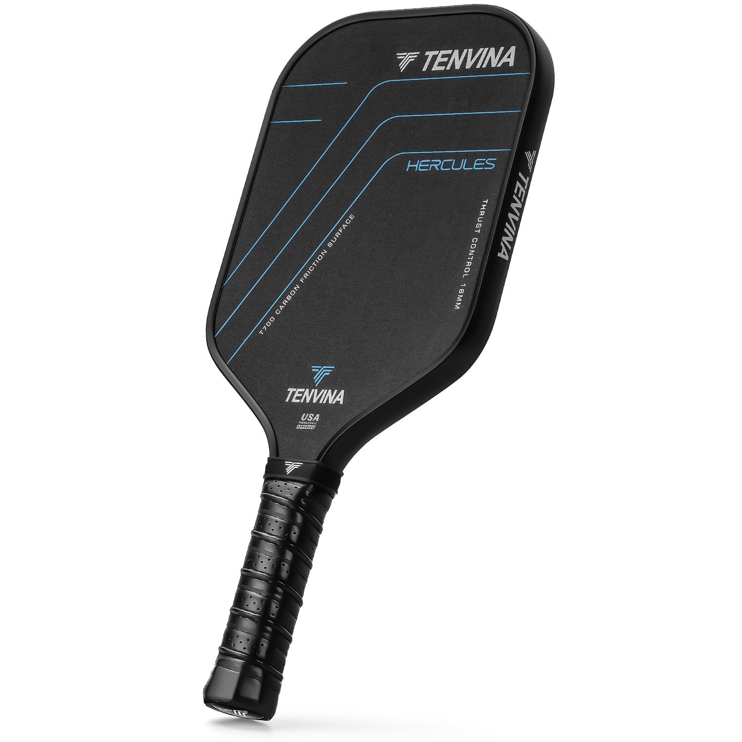 TENVINA Pickleball Paddles, Multi-Layer T700SC Textured Carbon Fiber Pickleball Paddle, 4-Types of Shapes and Thicknesses, Strong Spin & Power Surface, USAPA Approved Pickle Ball Paddle