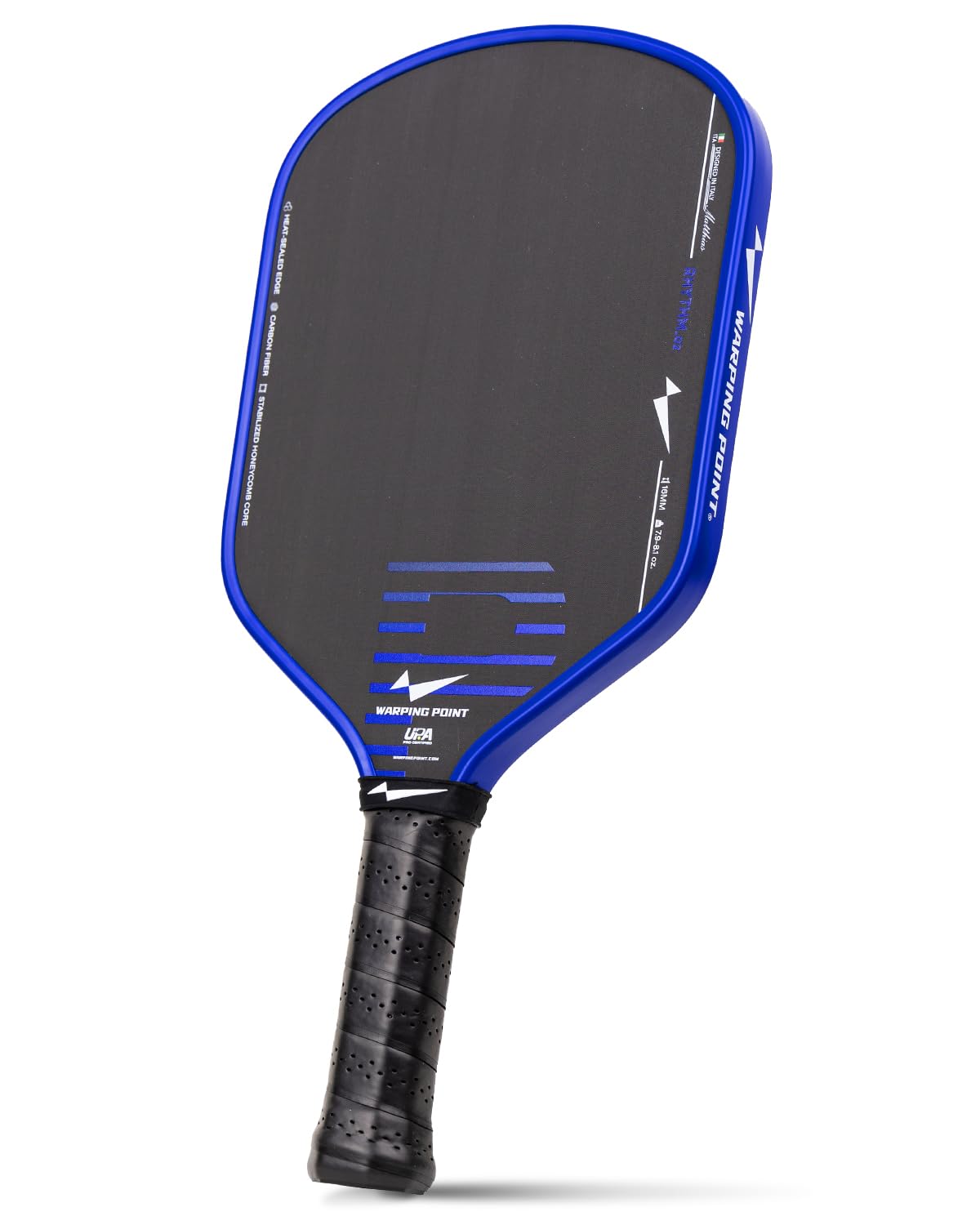 Warping Point Rhythm 16MM Pickleball Paddle, UPA-A Approved Carbon Fiber Paddle, Thermoformed Design with MaxCell Honeycomb Core, Design for Precision Control & Consistent Power