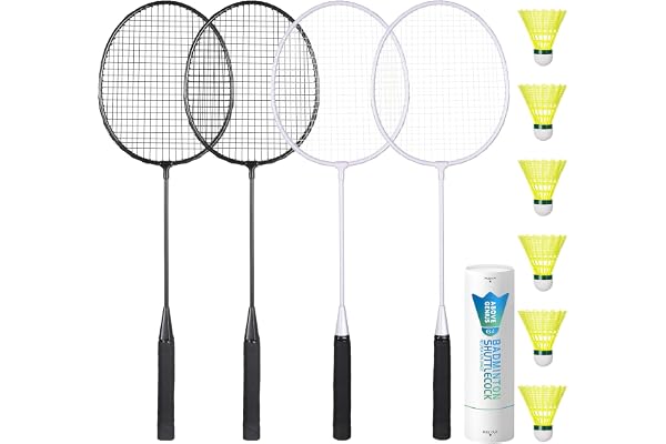AboveGenius Badminton Rackets Set of 4