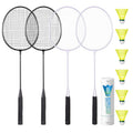 AboveGenius Lightweight Badminton Set, 4 Rackets with 6 Nylon Birdies