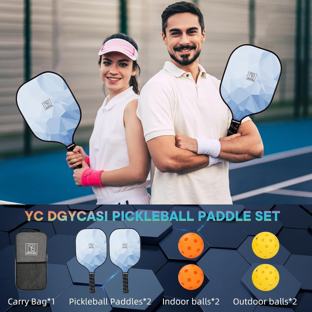 YC DGYCASI Pickleball Paddles Set of 2 USAPA Approved Pickleball Set 2026