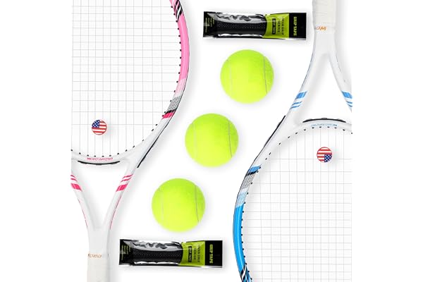 Pro Tennis Racket for Adults, 2-Player Set, 27in