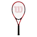 Wilson Federer Adult Recreational Tennis Racket - Grip Size 3 - 4 3/8", Red/White/Black