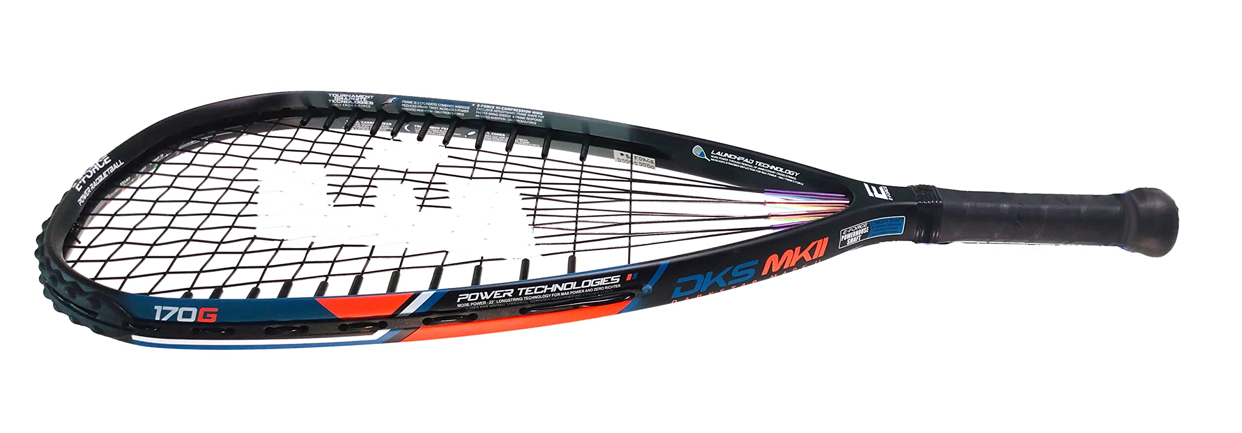 E-Force Dark Star Mark II 170 (DKS MK II) Racquetball Racquet, Grip 3 5/8