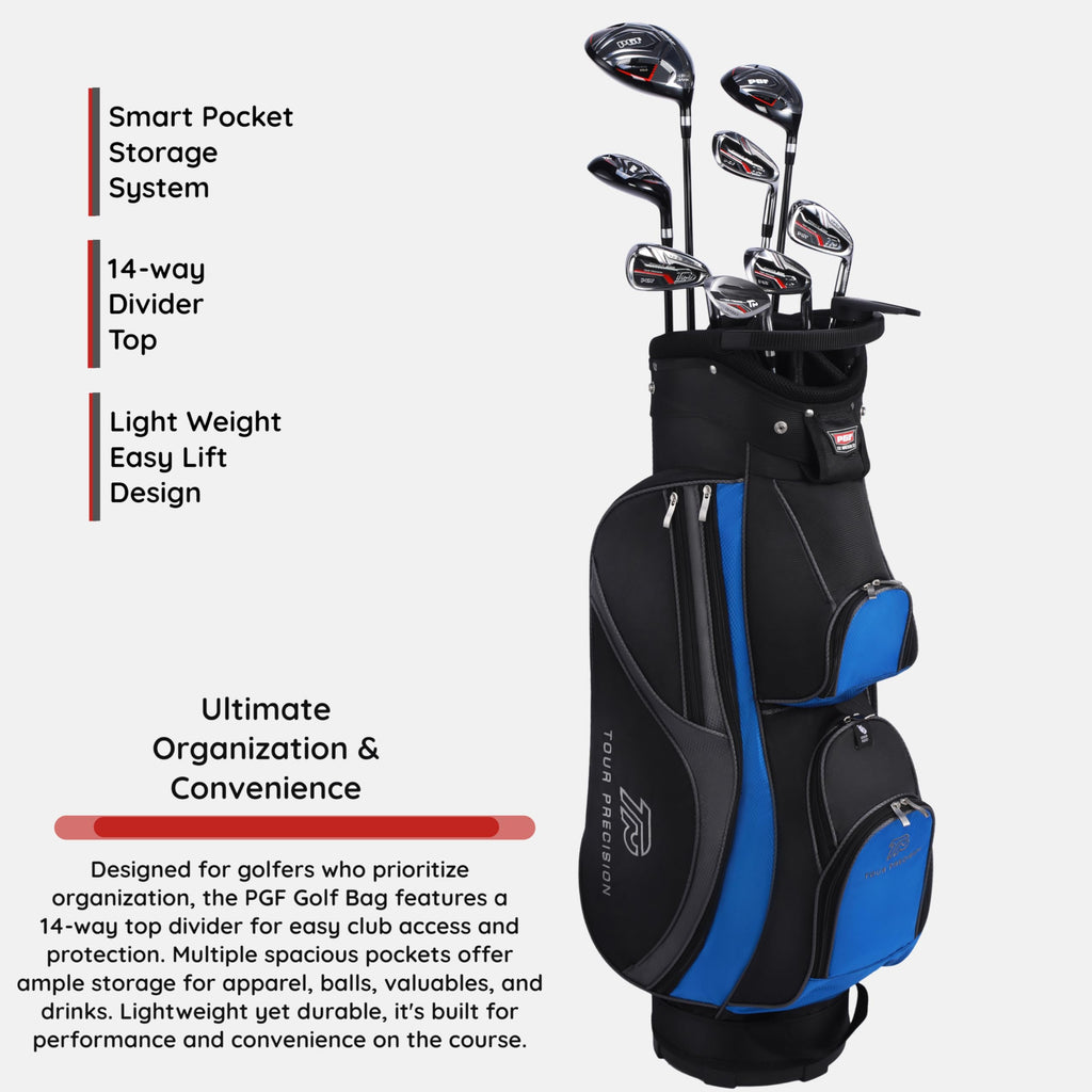 PGF Men's Gold TP Complete Golf Club Package Set [11-Pieces] [Hand: Right] [Length: Standard]