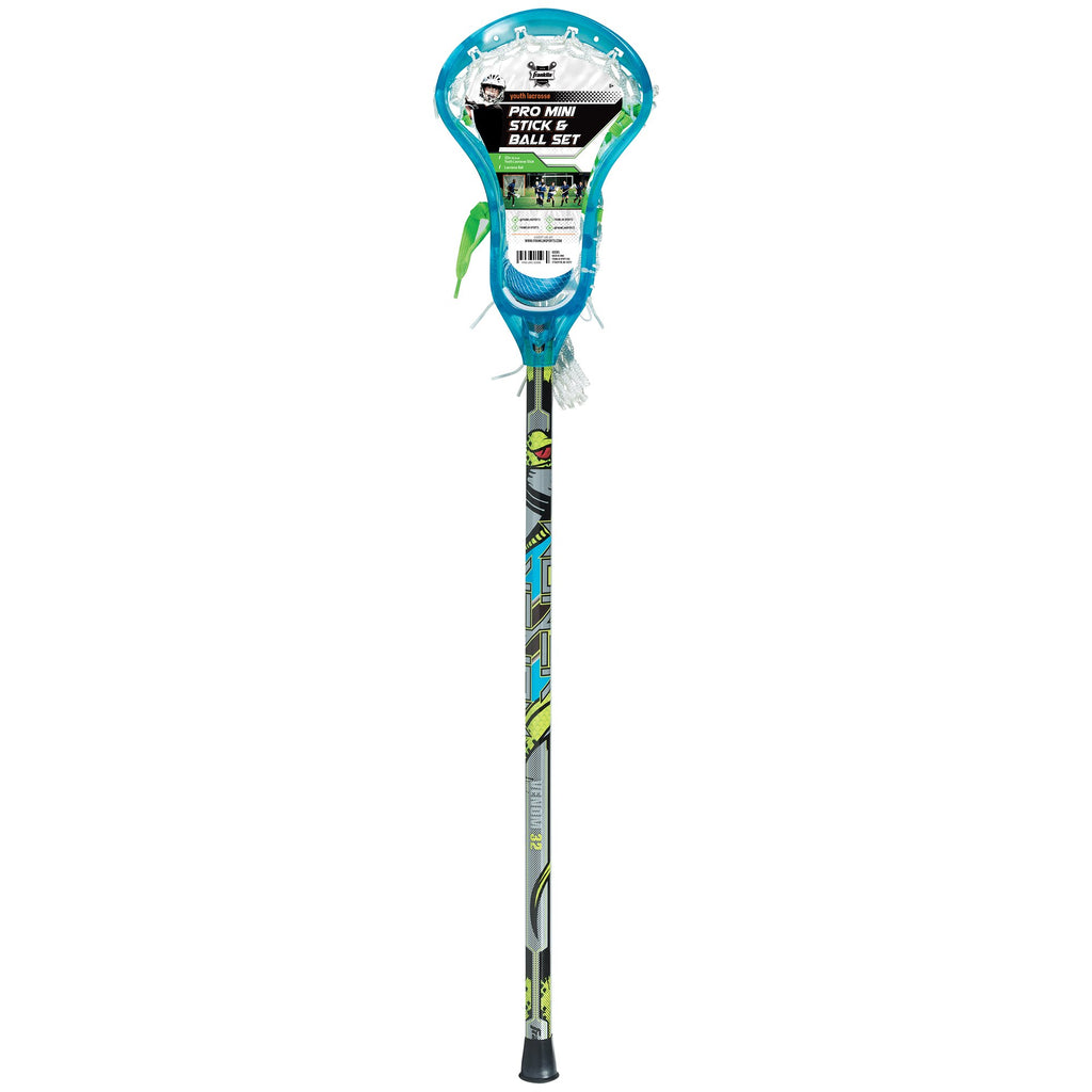 Franklin Sports Venom Youth Mini Lacrosse Stick + Ball Set - 34" - Blue