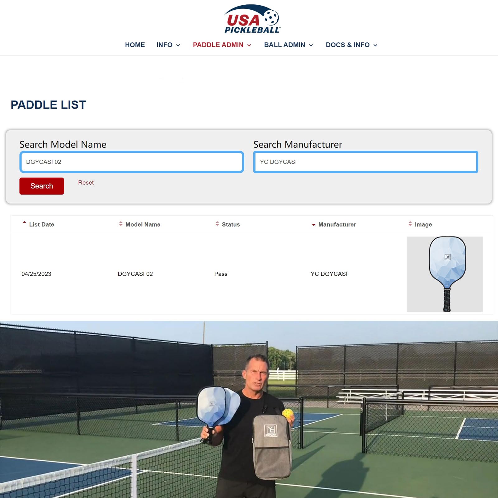 YC DGYCASI Pickleball Paddles Set of 2 USAPA Approved Pickleball Set 2026