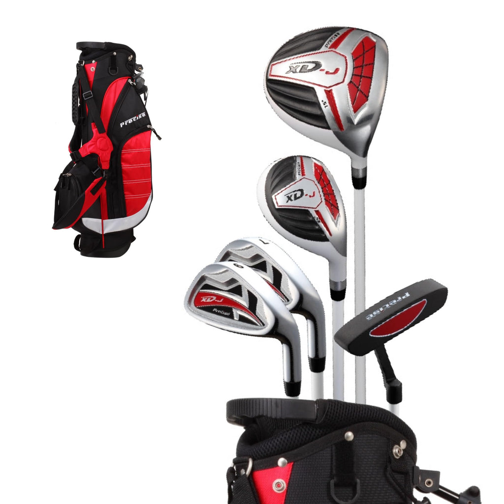 Precise XDJ - Junior Complete Golf Club Set - Red Ages 6-8, Right Hand