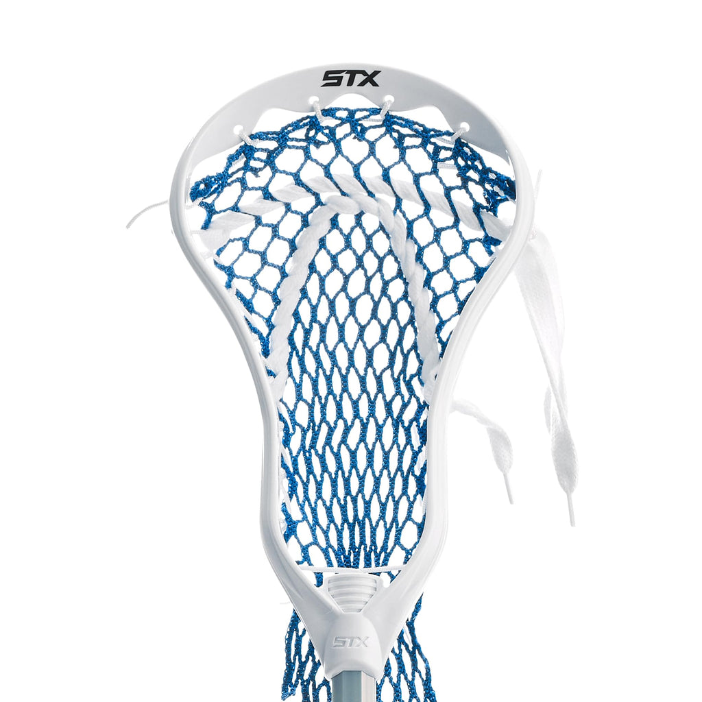 STX FiddleSTX Three Player Game Set with Two Field Player Sticks One Goalie Stick Mini Goal and Balls , White/Grey