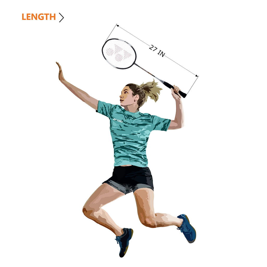 YONEX ZR 100 Light Aluminum Blend Badminton Racquet with Full Cover, Set of 2