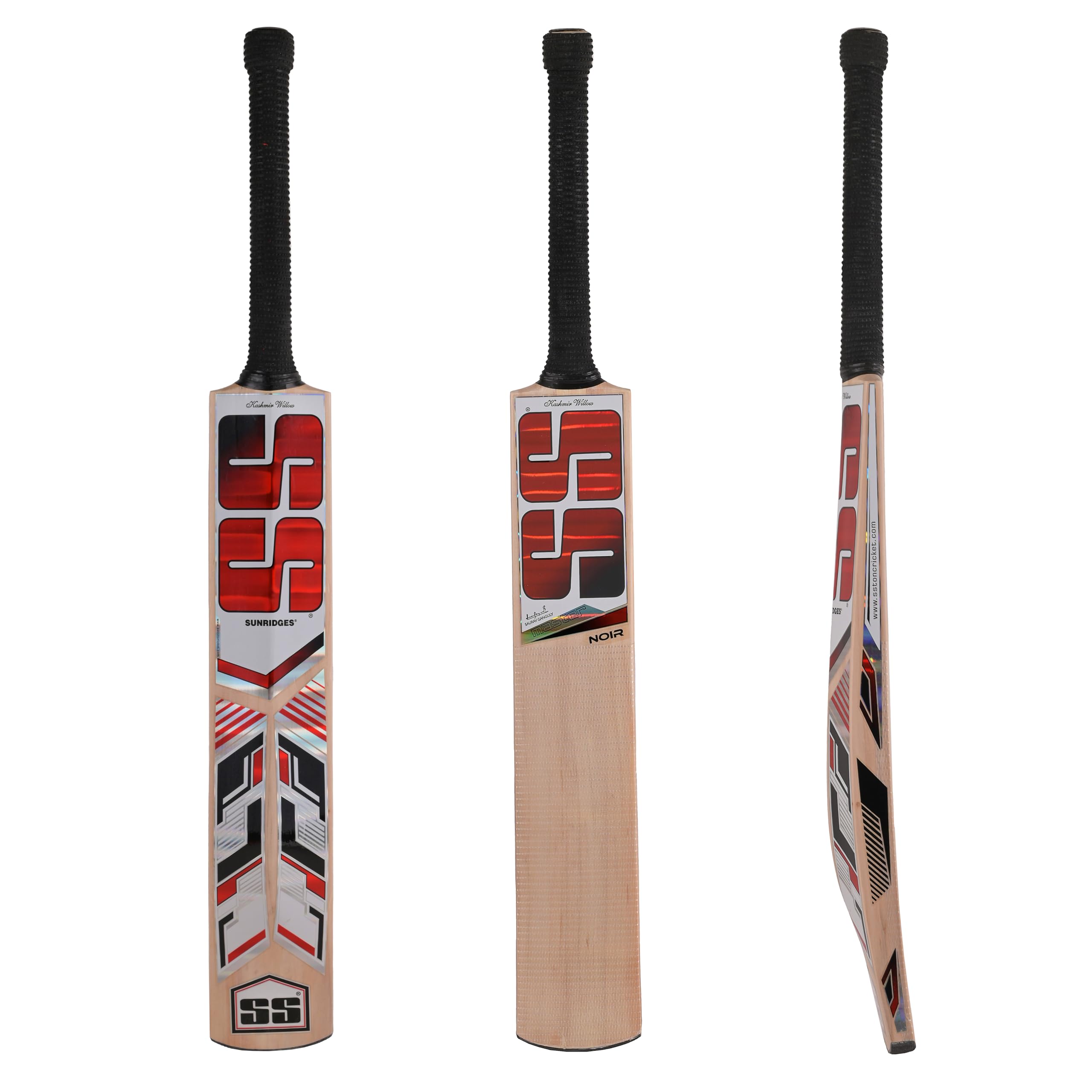 SS Noir Premium Kashmir Willow Cricket Bat – Bat Cover Included, Size 4