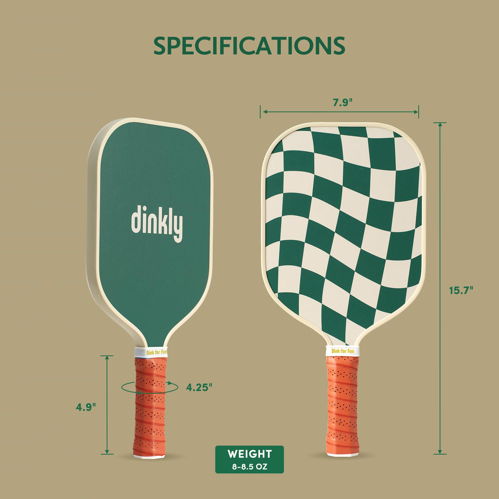 Dinkly Pickleball Paddles Set of 2, USAPA Approved Pickleball Rackets