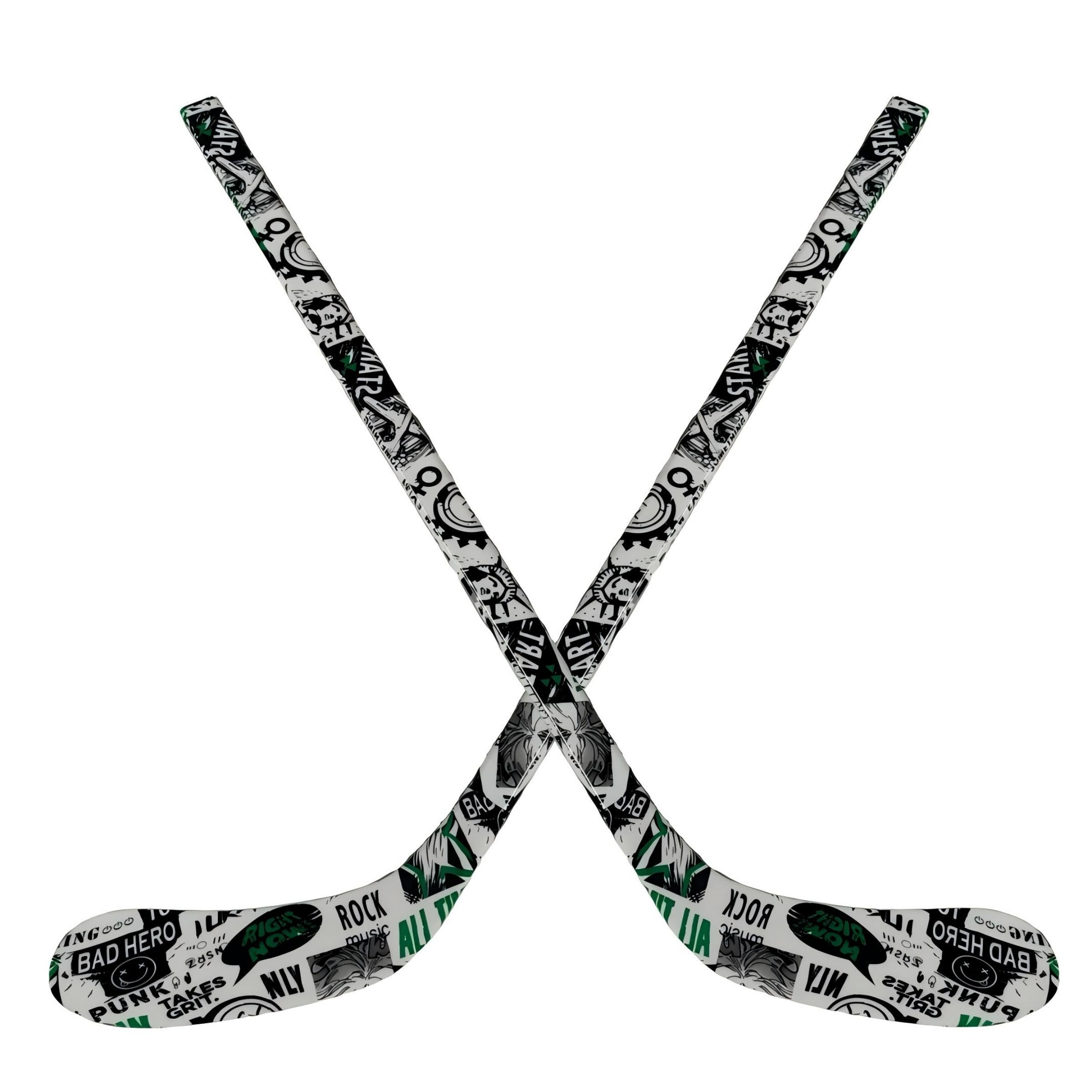 Ice Hockey Stick Left or Right Handed Mini Hockey Stick,Sports Gift for Indoors,Outdoors,Training Ground (Print01-Right, 29")