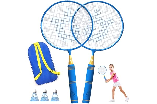 Kids Badminton Rackets Set with Soft Grip