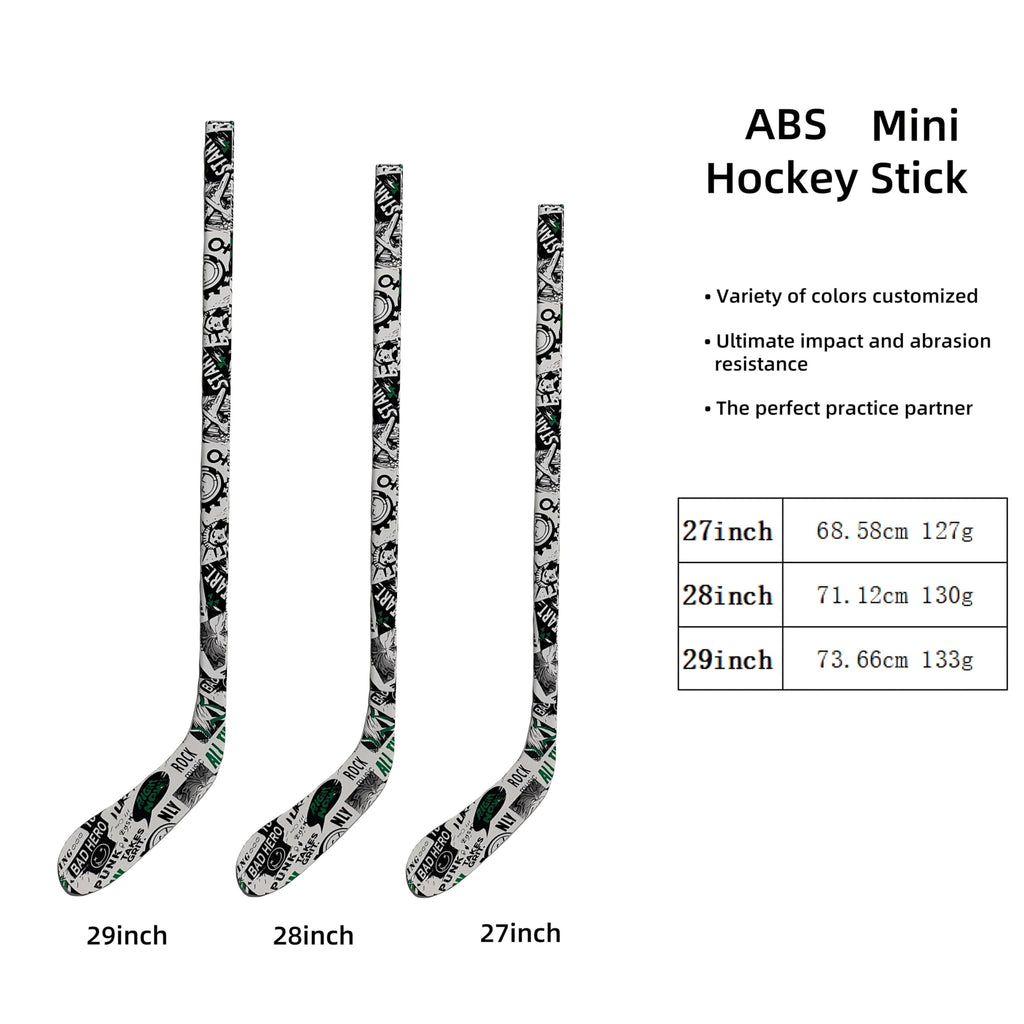Ice Hockey Stick Left or Right Handed Mini Hockey Stick,Sports Gift for Indoors,Outdoors,Training Ground (Print01-Right, 29")