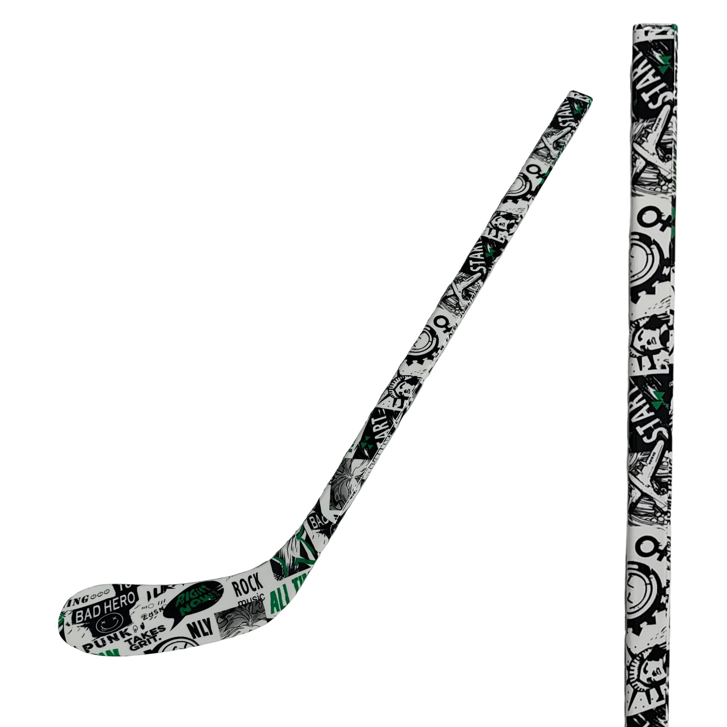 Ice Hockey Stick Left or Right Handed Mini Hockey Stick,Sports Gift for Indoors,Outdoors,Training Ground (Print01-Right, 29")