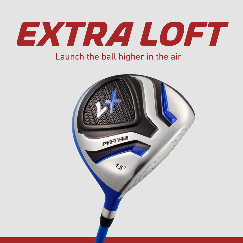 Precise X7 - Kids Complete Golf Club Set - Blue Ages 9-12, Right Hand