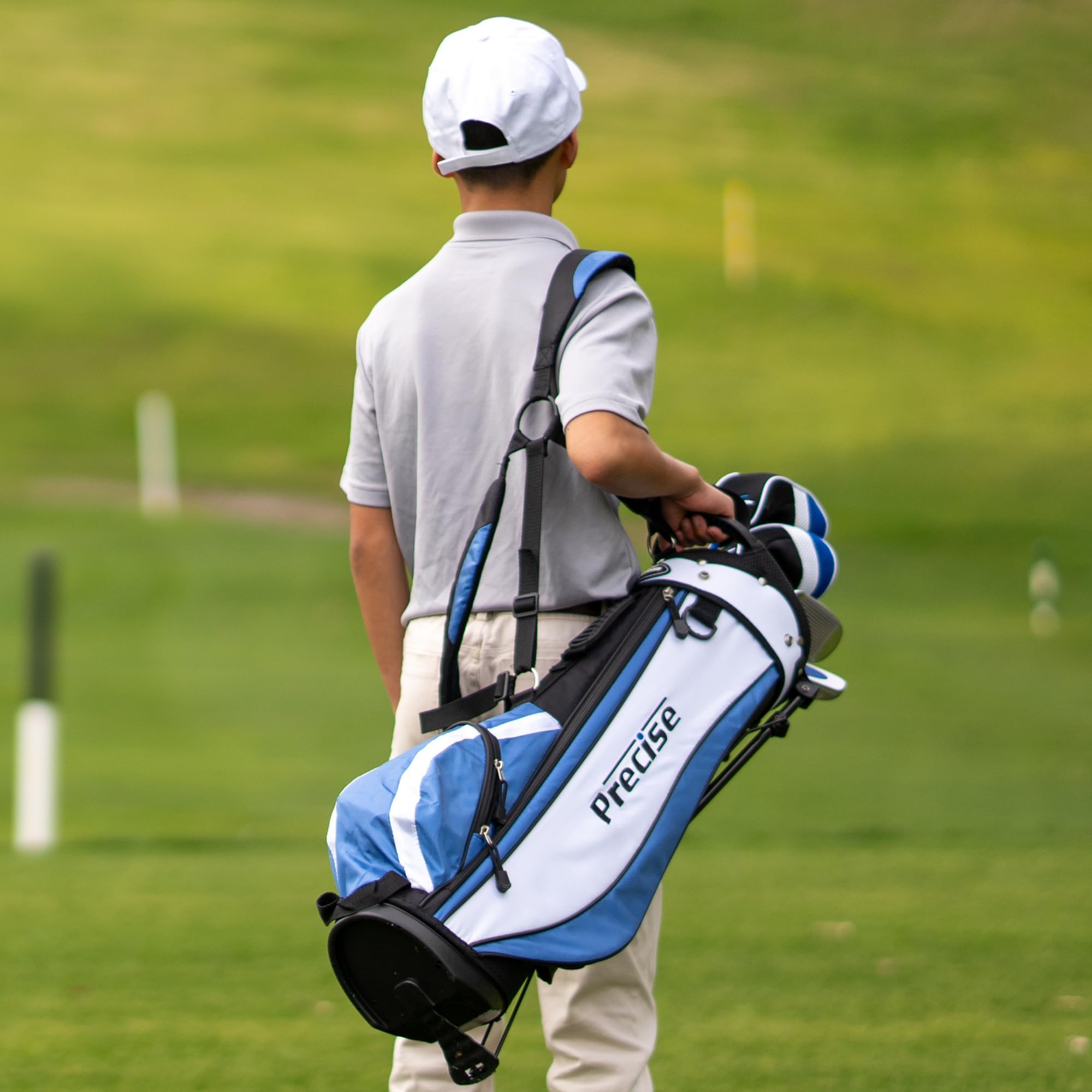 Precise X7 - Kids Complete Golf Club Set - Blue Ages 9-12, Right Hand