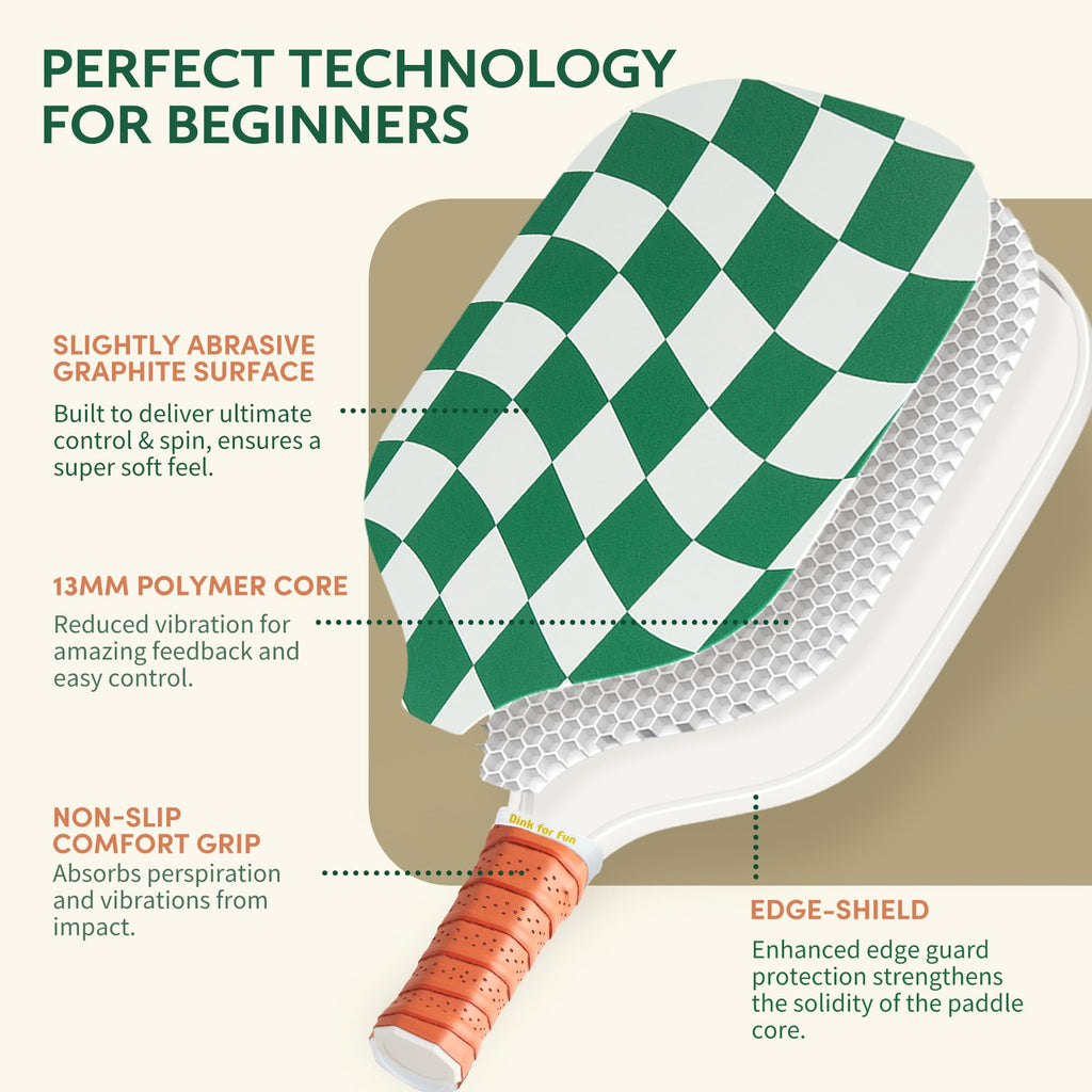 Dinkly Pickleball Paddles Set of 2, USAPA Approved Pickleball Rackets