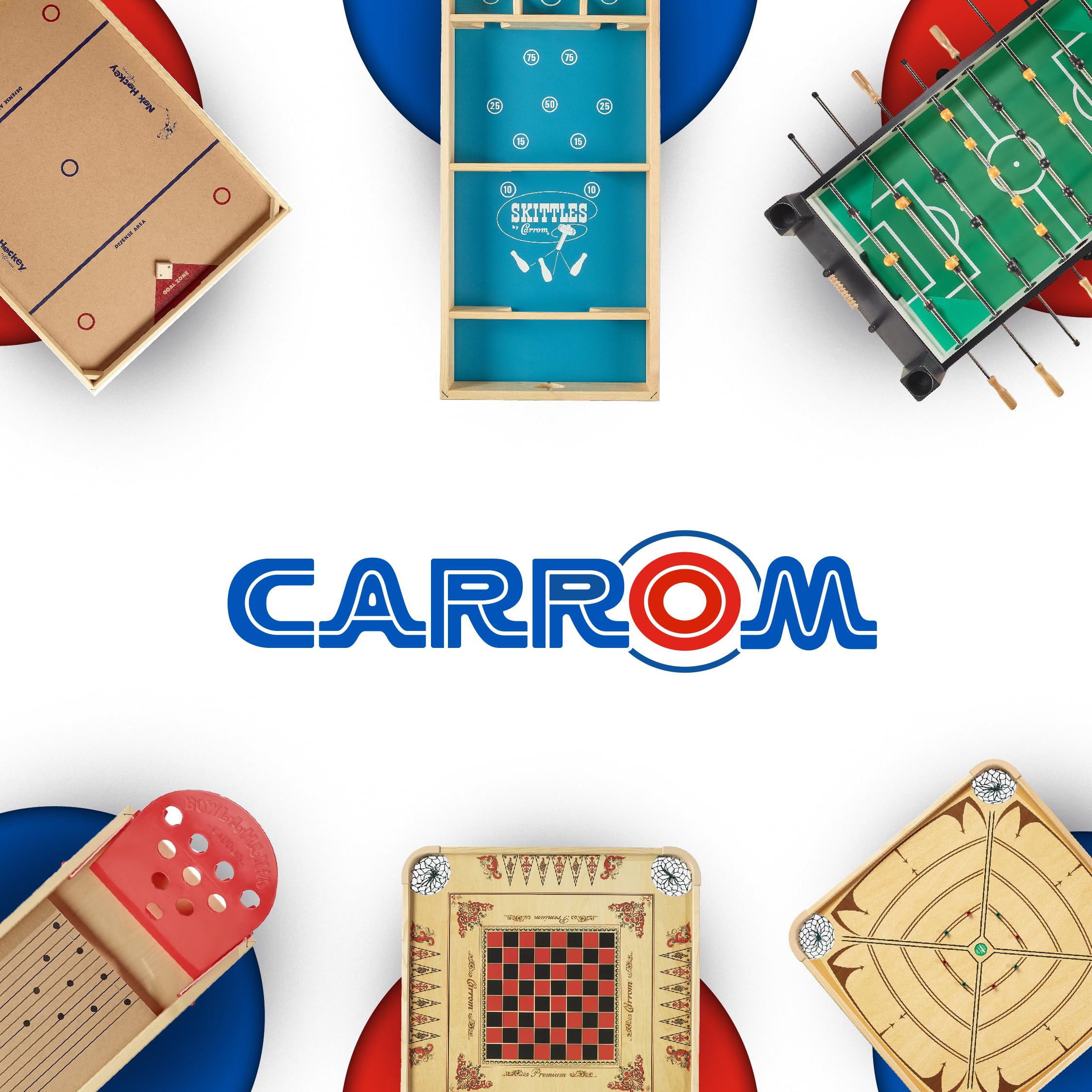 Carrom Champion Nok Hockey Game Equipment Set — Includes 2 Sticks and 2 Wood Pucks — Extra Accessories for Board Games for Adults & Children