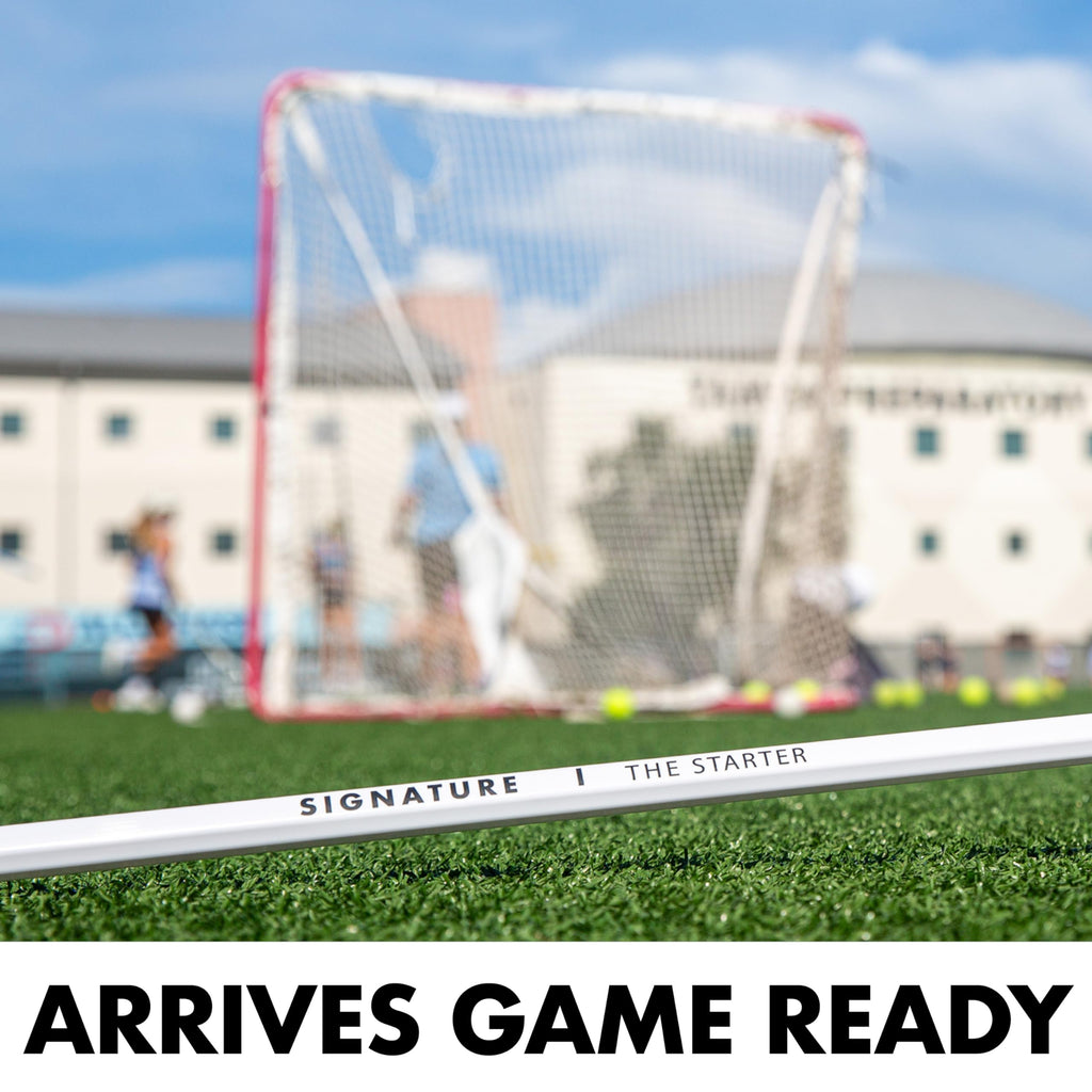 The Starter - 19.5" Mini Complete Lacrosse Stick for Beginners - PVC Plastic Shaft Perfect Fiddle Stick by Signature Lacrosse