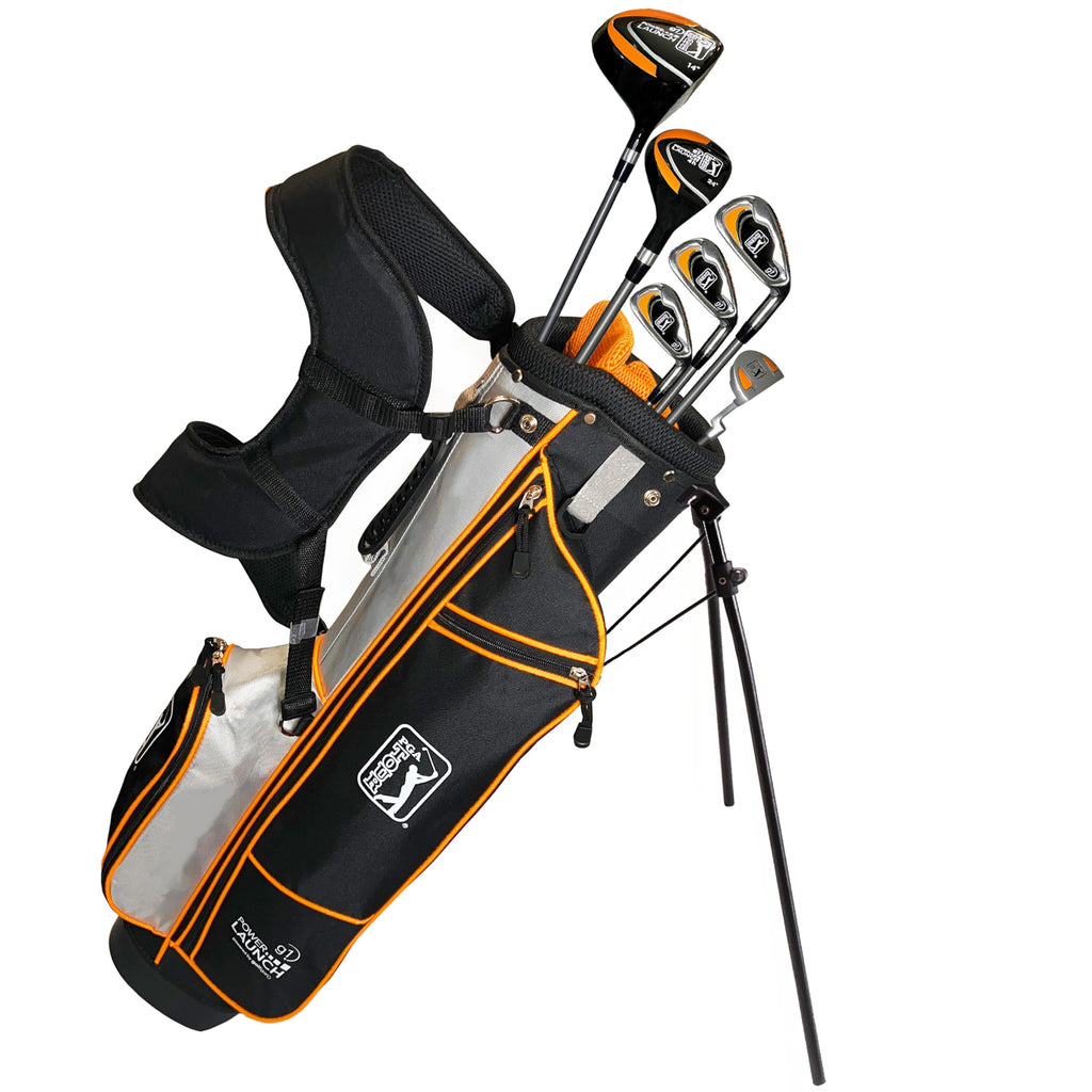 PGA Tour Youth Golf Club Set – 10-Piece Right-Handed Kids Golf Set for Ages Ages 12-17 (5’2”-5’10”) – Beginner Junior Golf Clubs with Lightweight Stand Bag, Mallet Putter, Hybrid, Driver by Golfgen