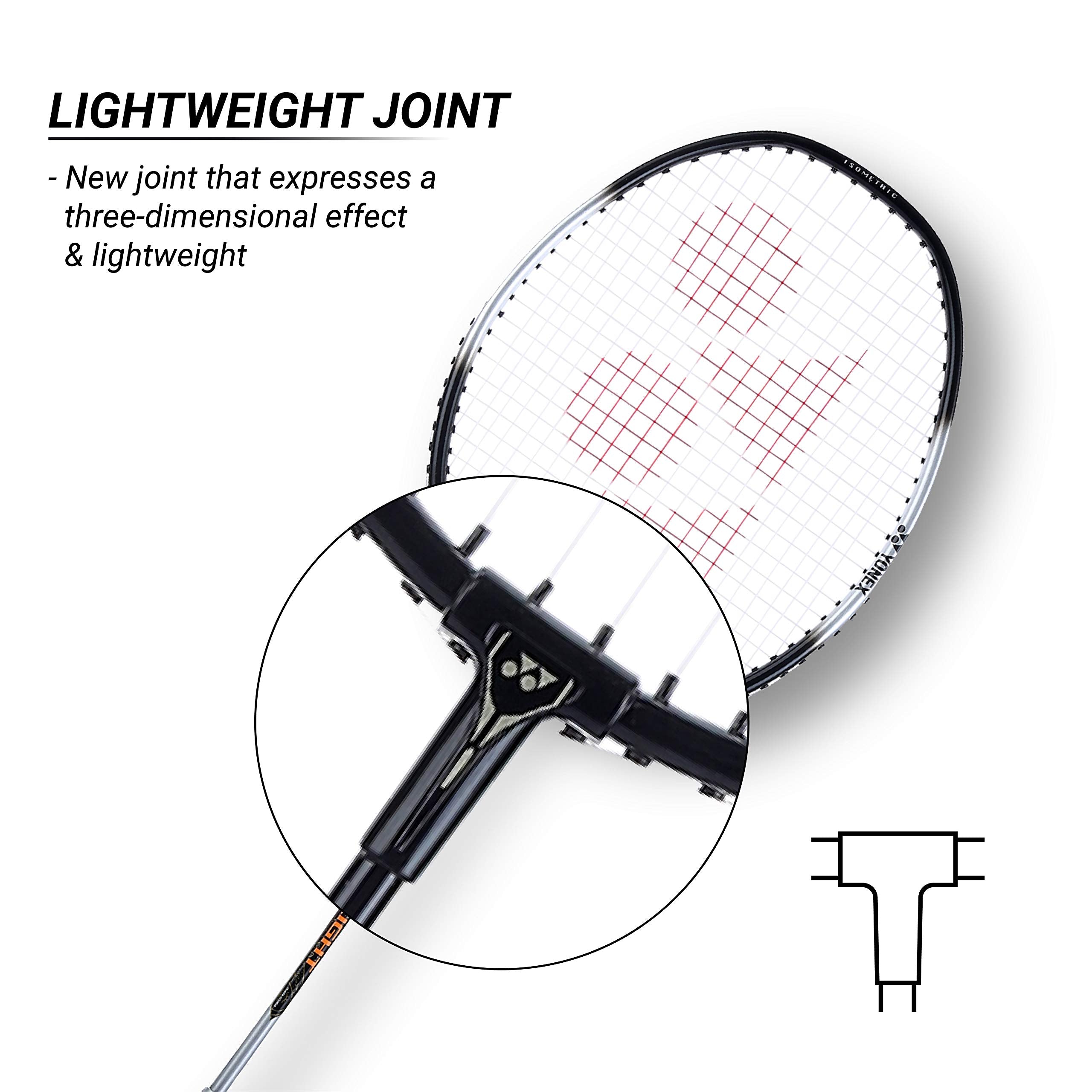 YONEX ZR 100 Light Aluminum Blend Badminton Racquet with Full Cover, Set of 2