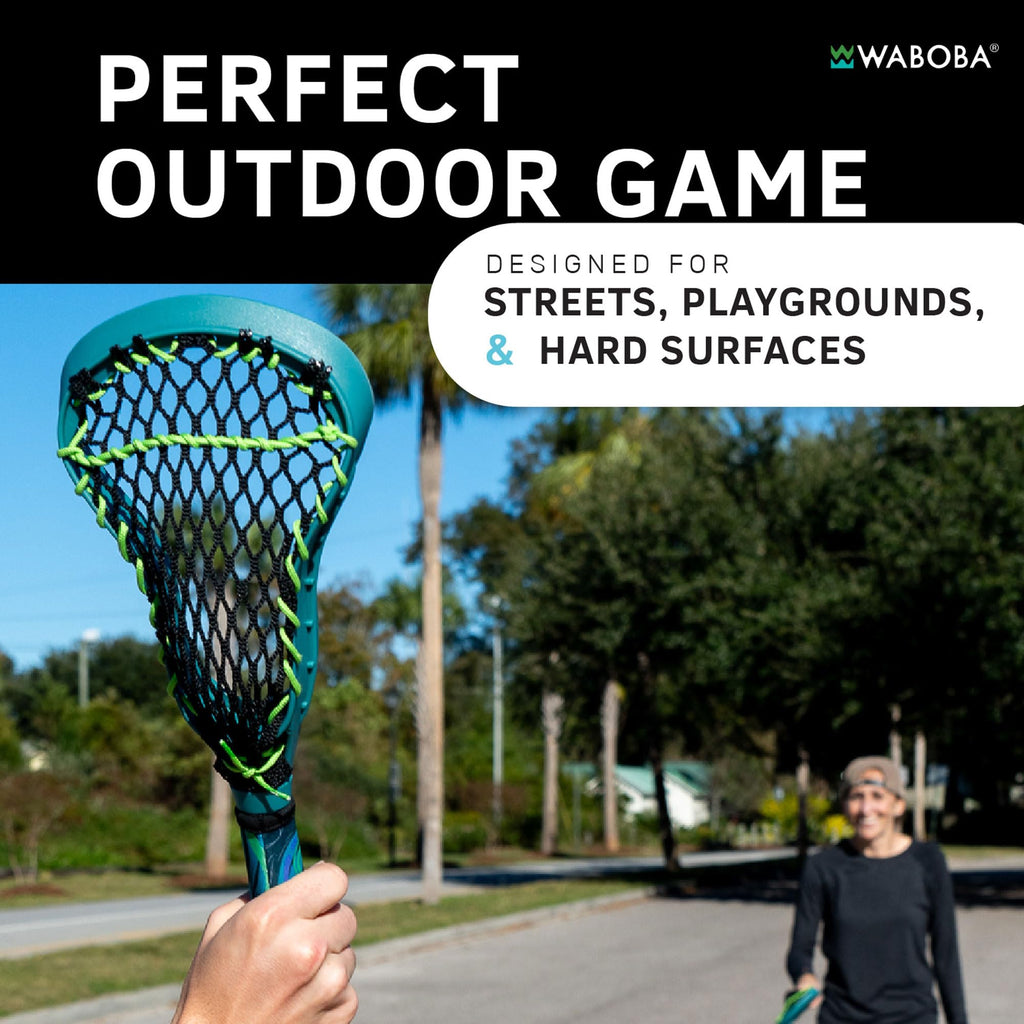 Waboba Mini Lacrosse Sticks, 17" Outdoor Practice Starter Set, Catch Game