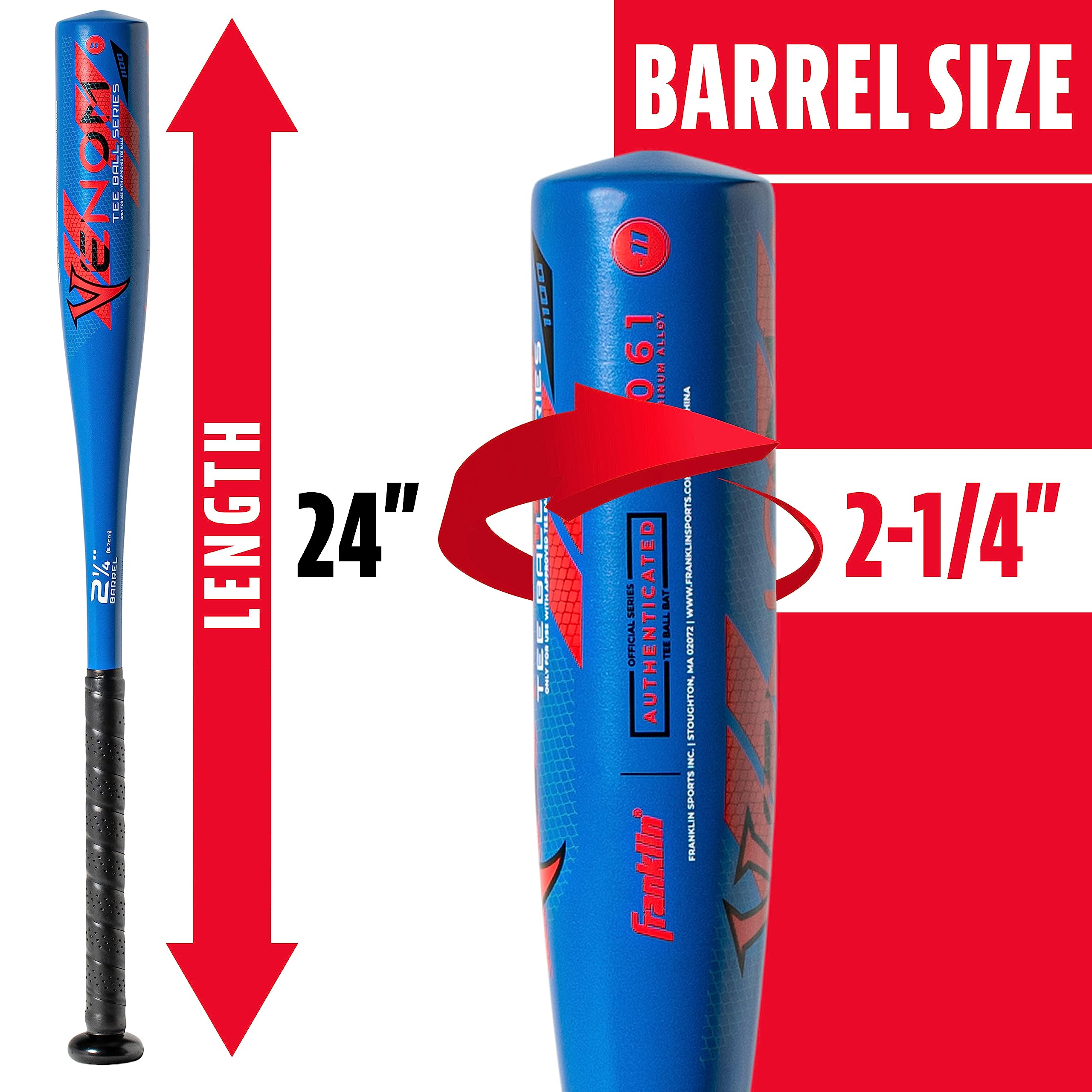 Franklin Sports Venom 1100 Official Teeball Bat - 24" (-11)