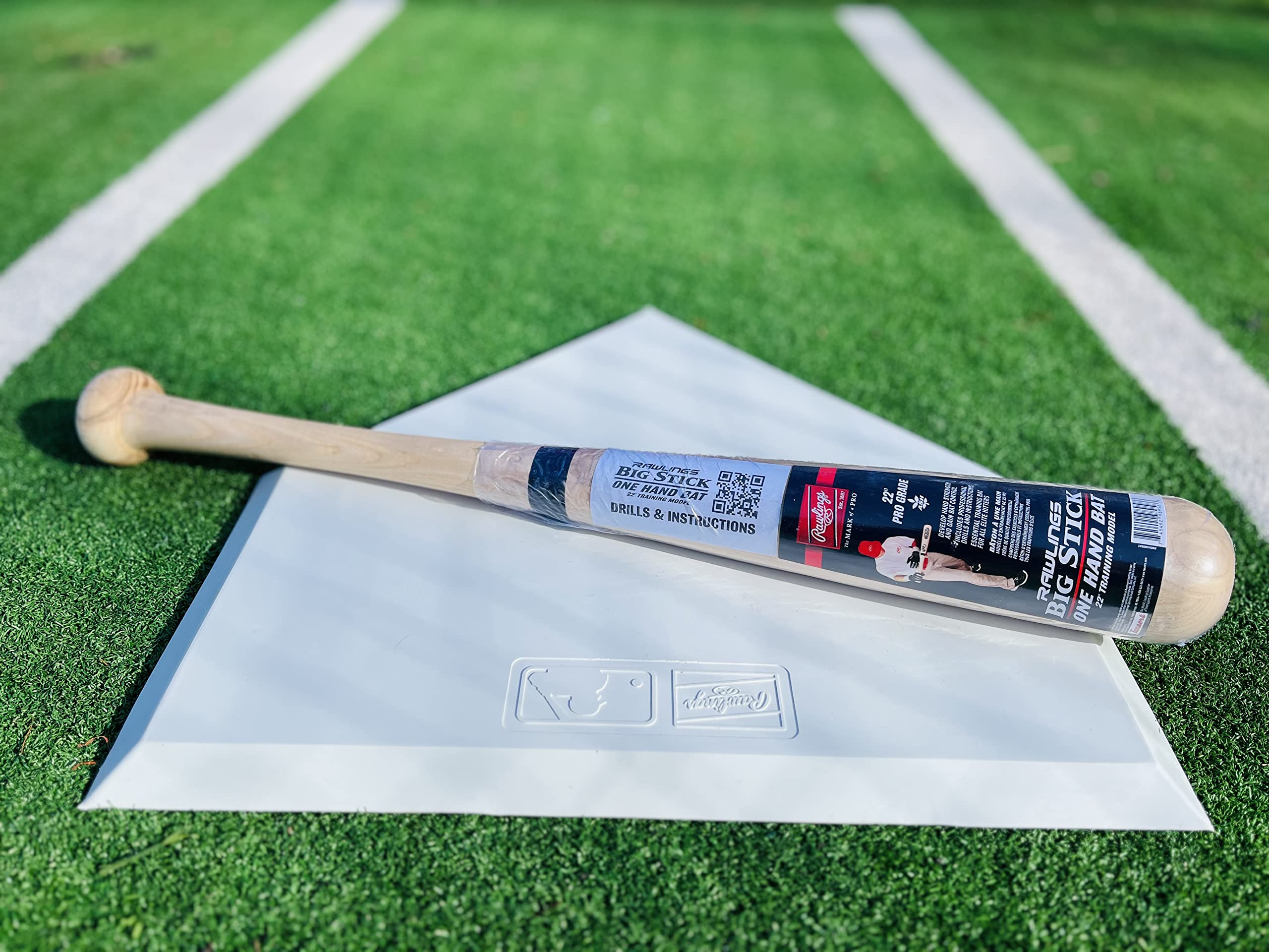 Rawlings | BIG STICK One Hand Training Bat | Baseball / Softball | 22” Pro Grade Ash