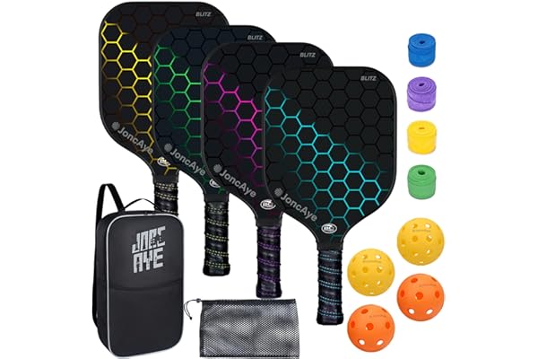 JoncAye Pickleball Paddles Set of 4/2