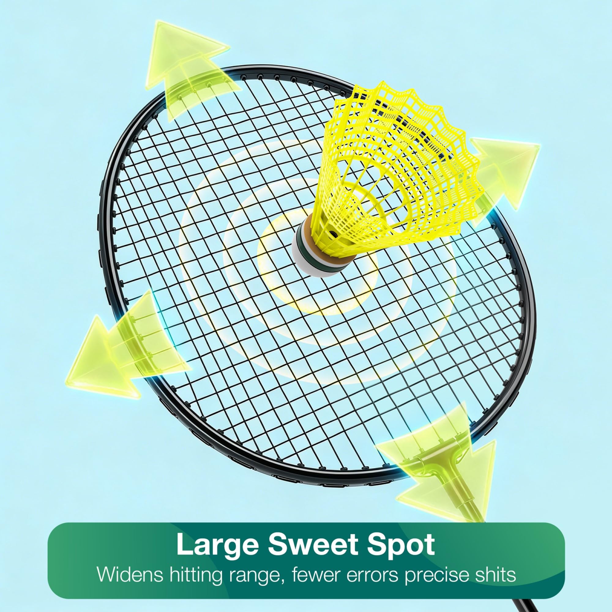 AboveGenius Badminton Rackets Set of 6 for Outdoor Backyard Games, Including 6 Rackets, 6 Nylon Badminton Shuttlecocks, Lightweight Badminton Racquets for Beginners