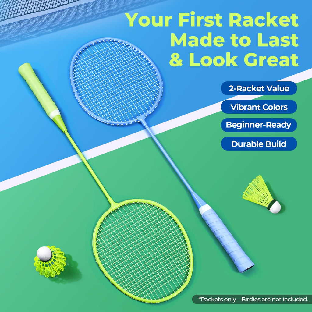 AboveGenius Lightweight Badminton Set, 2 Rackets