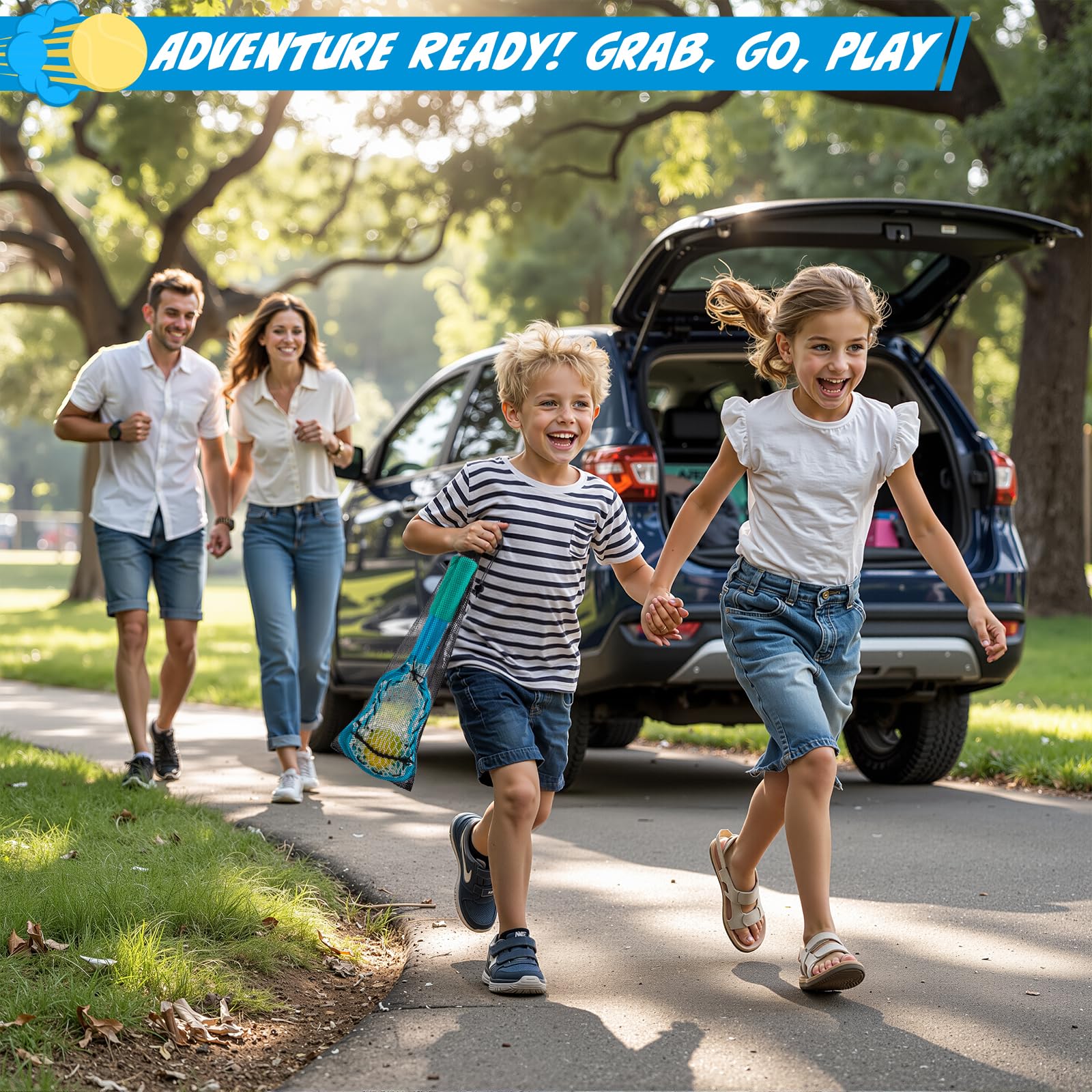 Foayex Adjustable Mini Lacrosse Sticks Set Kids Outdoor Toys Ages 3-8