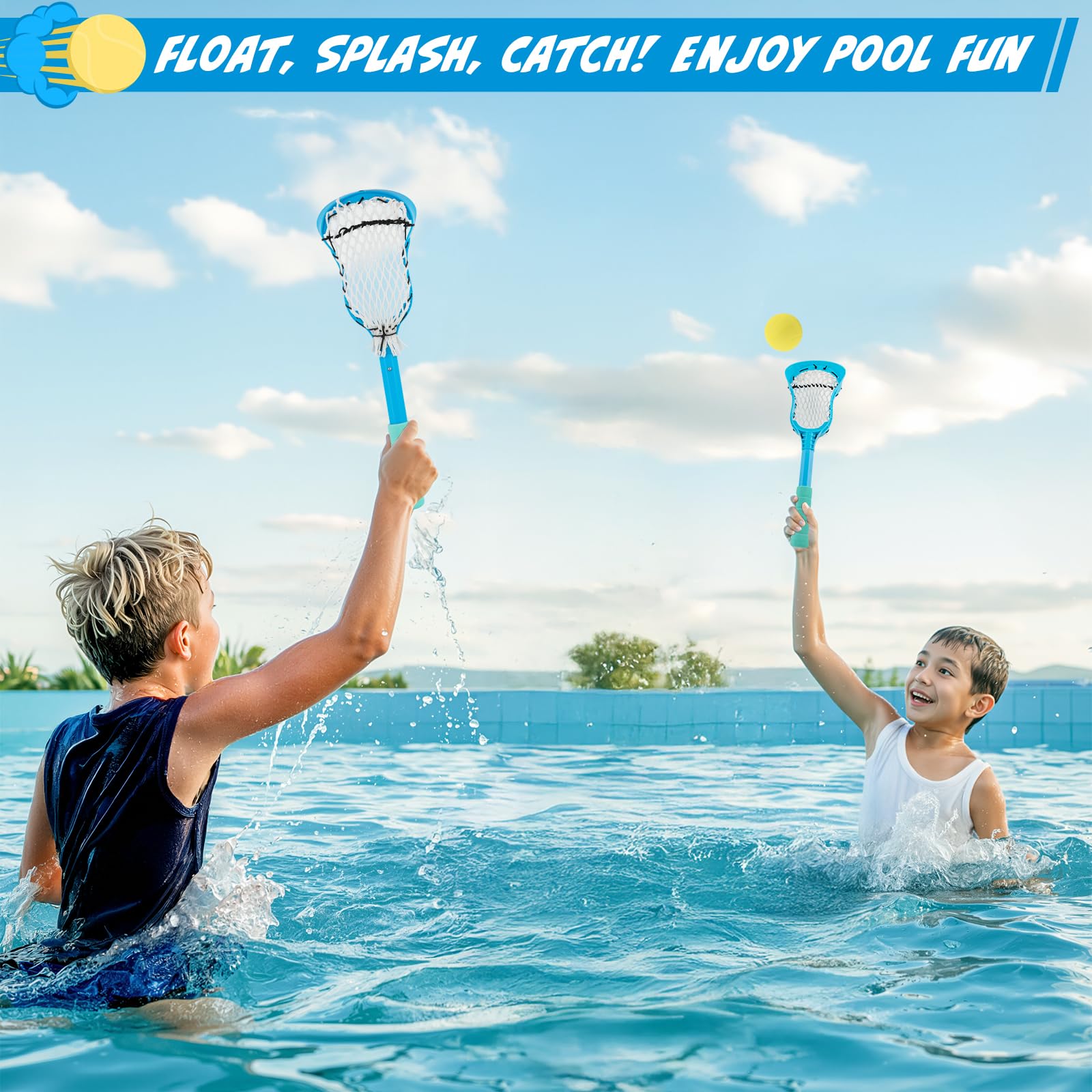 Foayex Adjustable Mini Lacrosse Sticks Set Kids Outdoor Toys Ages 3-8