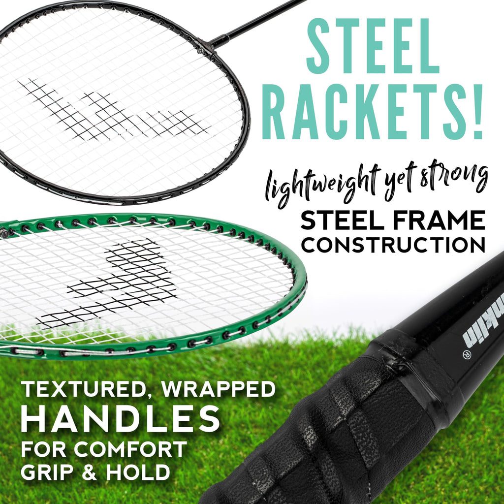 Franklin Sports 2 Player Badminton LED Rackets